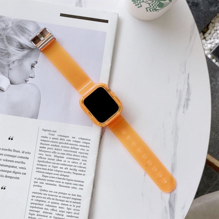Candy Color Transparent TPU Watchband For Apple Watch Series 6 & SE & 5 & 4 44mm, For Apple Watch Series 7 45mm / & 6 & SE & 5 & 4 44mm