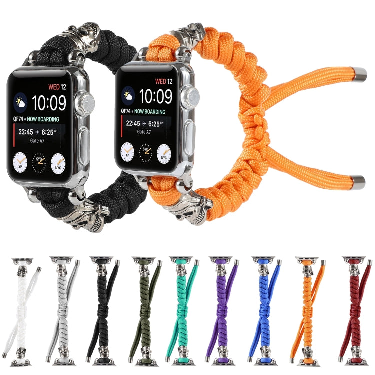 Skull Umbrella Cord Braided Watch Strap, For Apple Watch Ultra 49mm / Series 8&7 45mm / SE 2&6&SE&5&4 44mm / 3&2&1 42mm