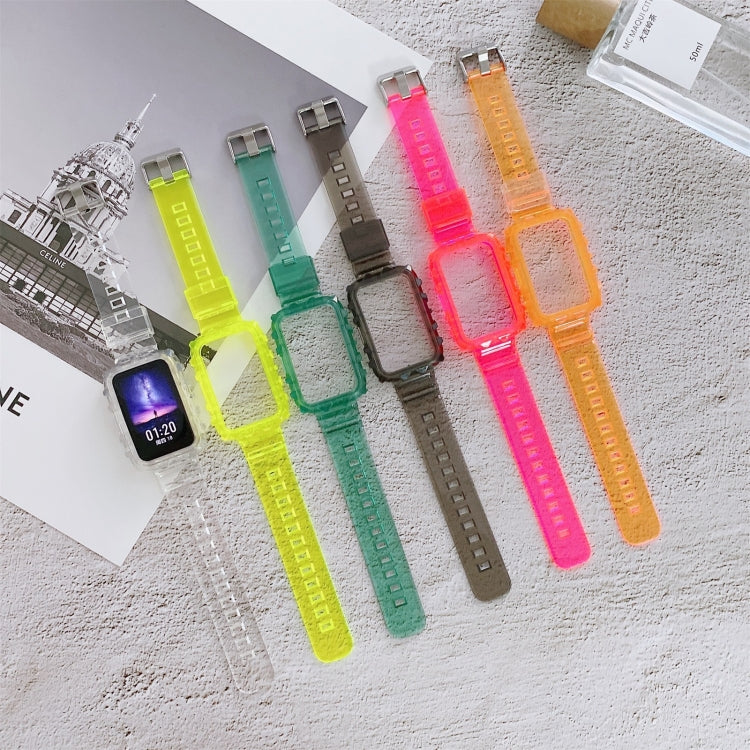 For Huawei Watch Fit Silicone Integrated Translucent Replacement Strap Watchband, For Huawei Watch Fit