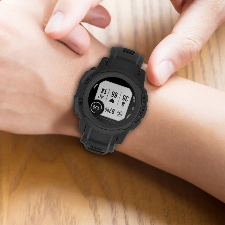 Solid Color Silicone Sports Watch Band, For Garmin Instinct 2S