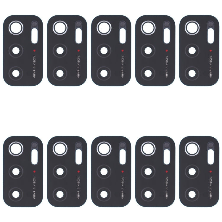 10 PCS Back Camera Lens, For Xiaomi Redmi Note 11SE, For Xiaomi Poco F4 GT, For Xiaomi Redmi K40S/Poco F4, For Xiaomi Redmi Note 11E/Redmi 10 5G/Redmi 11 Prime 5G, For Xiaomi Black Shark 4S/Black Shark 4S Pro, For OPPO Reno7 5G/Reno7 5G China