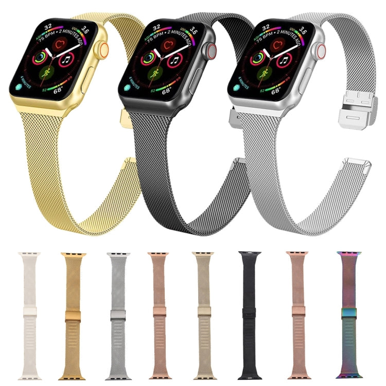 Milanese Stainless Steel Watchband, For Apple Watch Ultra 49mm / Series 8&7 45mm / SE 2&6&SE&5&4 44mm / 3&2&1 42mm