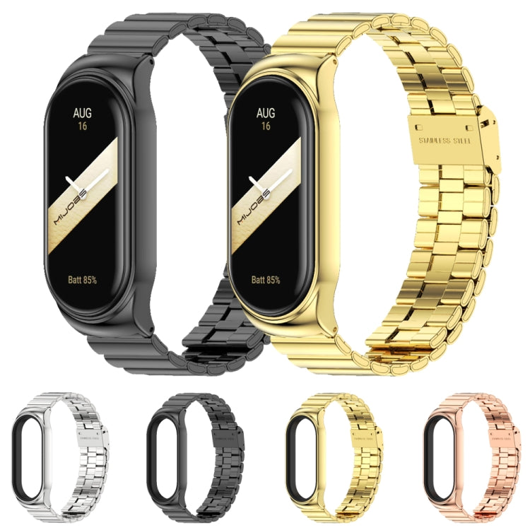 Mijobs CS Case Bamboo Buckle Metal Watch Band, For Xiaomi Mi Band 8