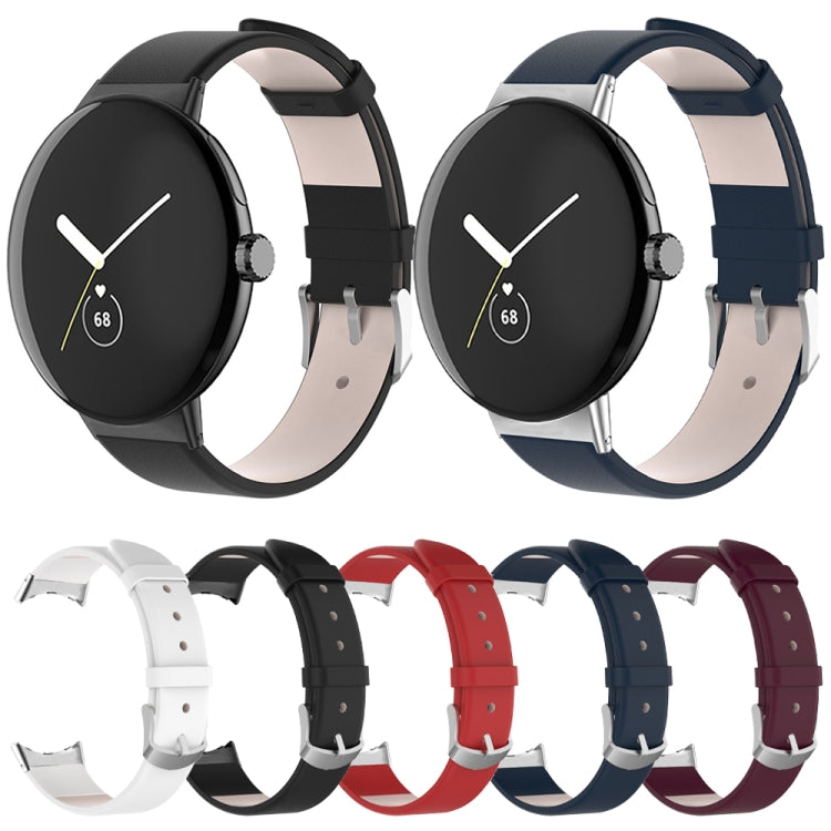 Leather Watch Band, For Google Pixel Watch 4 / 3 / 2 / 1 41mm