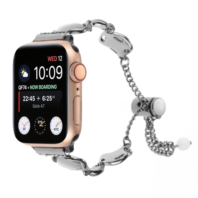 Shell Metal Chain Bracelet Watch Band, For Apple Watch SE 40mm, For Apple Watch SE 44mm, For Apple Watch Series 6 40mm, For Apple Watch Series 6 44mm, For Apple Watch Series 5 44mm, For Apple Watch Series 5 40mm, For Apple Watch Series 4 44mm