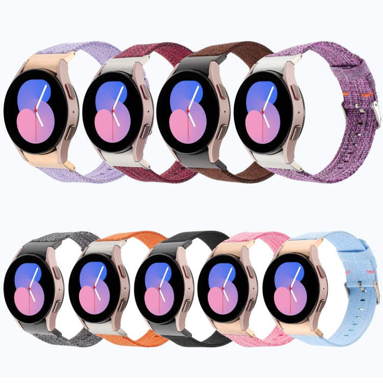 Nylon Canvas Watch Band, For Samsung Galaxy Watch6/6 Classic/5/5 Pro