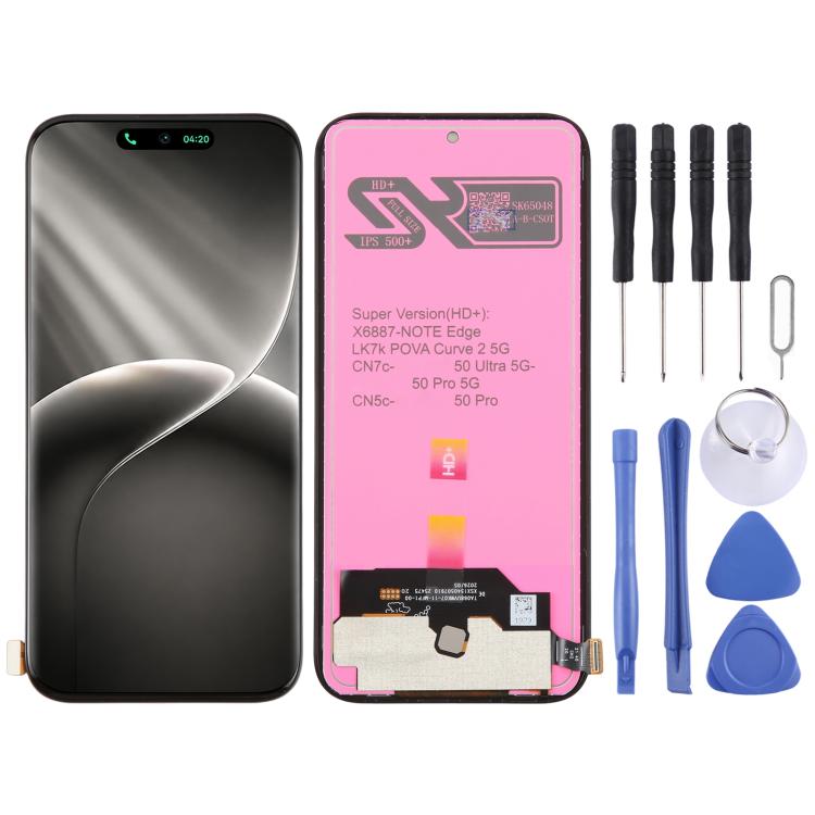 OEM LCD Screen with Digitizer Full Assembly, For Tecno Camon 50 Pro 5G CN7c, For Tecno Pova Curve 2 5G LK7K, For Tecno Camon 50 Ultra CN7c, For Tecno Camon 50 Pro 4G CN5c, For Tecno Camon 50 4G CN5, For Tecno Pop 10 Pro