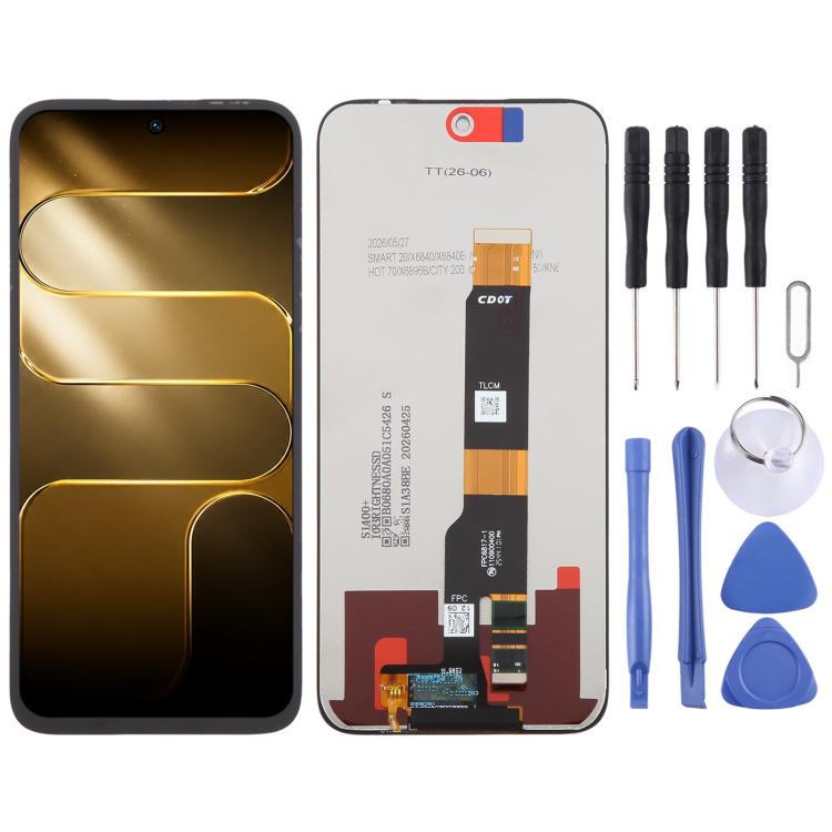 OEM LCD Screen with Digitizer Full Assembly, For Tecno Pop X 5G, For Tecno Camon 50 Pro 5G CN7c, For Tecno Pova 7 4G LJ6/Pova 7 Neo 4G, For Tecno Spark 50 5G KN8, For Tecno Pova Curve 2 5G LK7K, For Tecno Pop 20 4G, For Tecno Spark 50 4G KN6