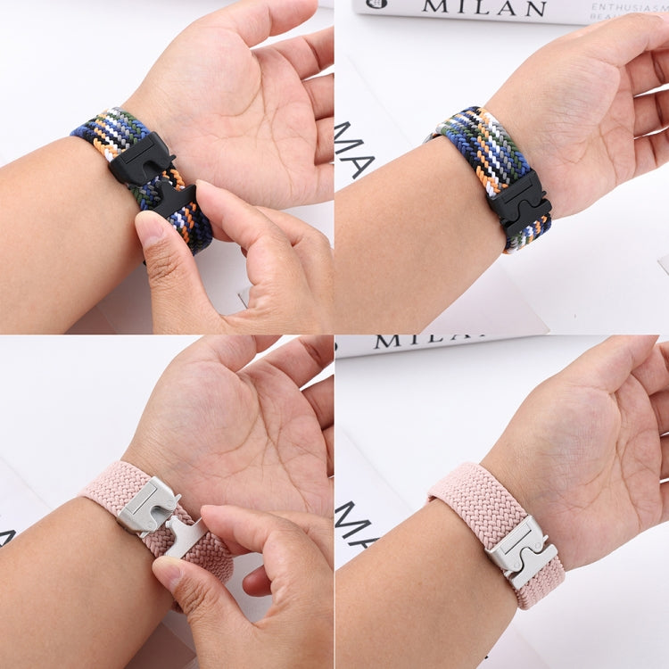 Snap Button Nylon Braided Watch Band, 22mm