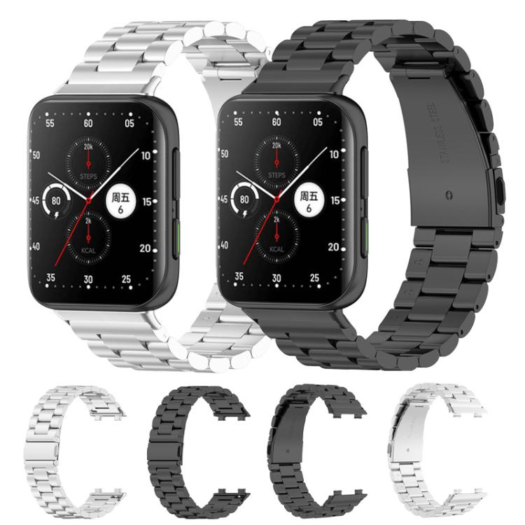Tri-beads Flat Buckle Titanium Alloy Watch Band, For OPPO Watch Free, For OPPO Watch 2 46mm, For OPPO Watch 2 42mm, For OPPO Watch 1 41mm, For OPPO Watch 1 46mm
