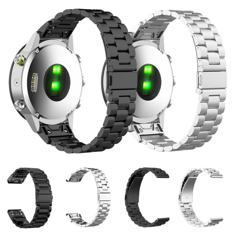 Tri-beads Flat Buckle Titanium Alloy Watch Band, For Garmin 26mm, For Garmin 22mm, For Garmin 20mm