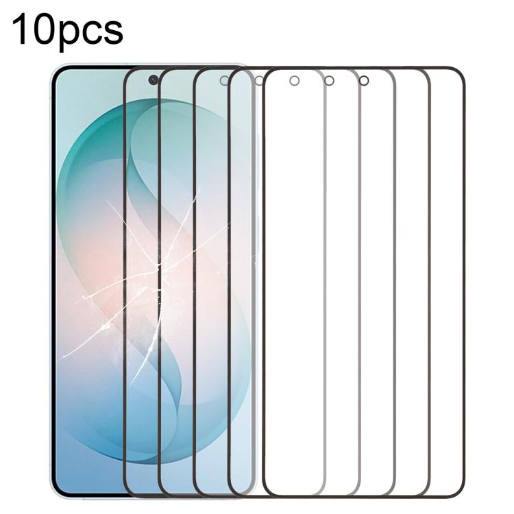 10pcs Front Screen Outer Glass Lens with OCA Optically Clear Adhesive, For Galaxy S26+ SM-S947B, For Galaxy M07 SM-M075F, For Galaxy M17 SM-M176B, For Galaxy S26 SM-S942B, For Galaxy A57 SM-A576B, For Galaxy A37 SM-A376B, For Galaxy S25 FE SM-S731B