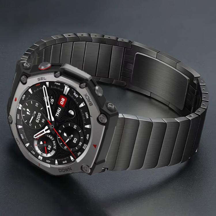 One Beads Side Detachable Titanium Alloy Watch Band, For Amazfit T-Rex 3, For Amazfit T-Rex 2, For Amazfit T-Rex Pro