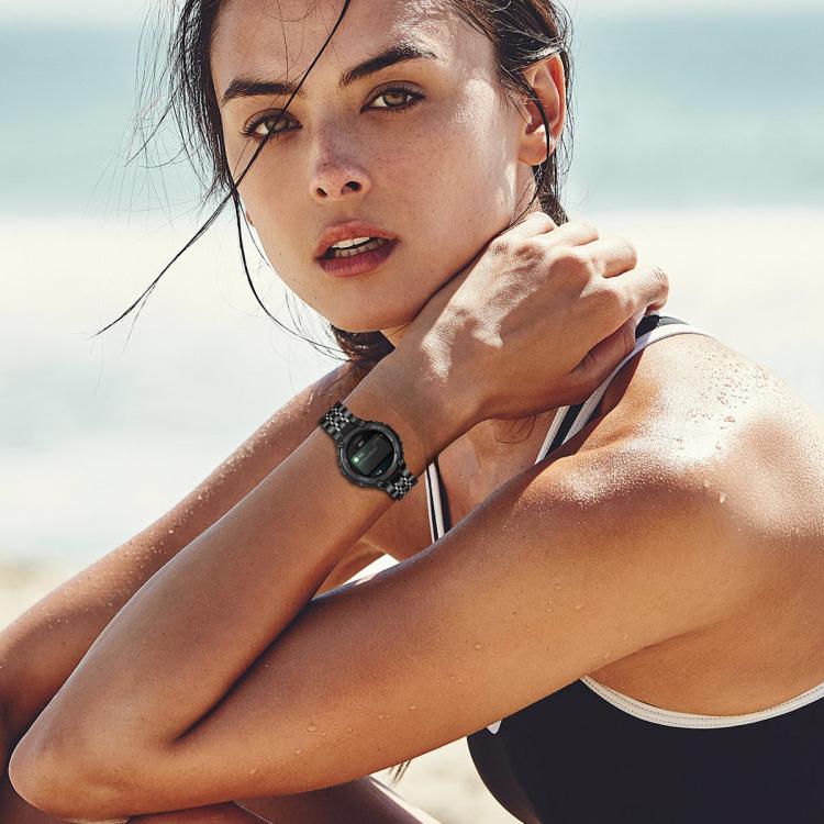 Seven Beads Butterfly Buckle Stainless Steel Watch Band, For Amazfit T-Rex 3, For Amazfit T-Rex 2, For Amazfit T-Rex Pro