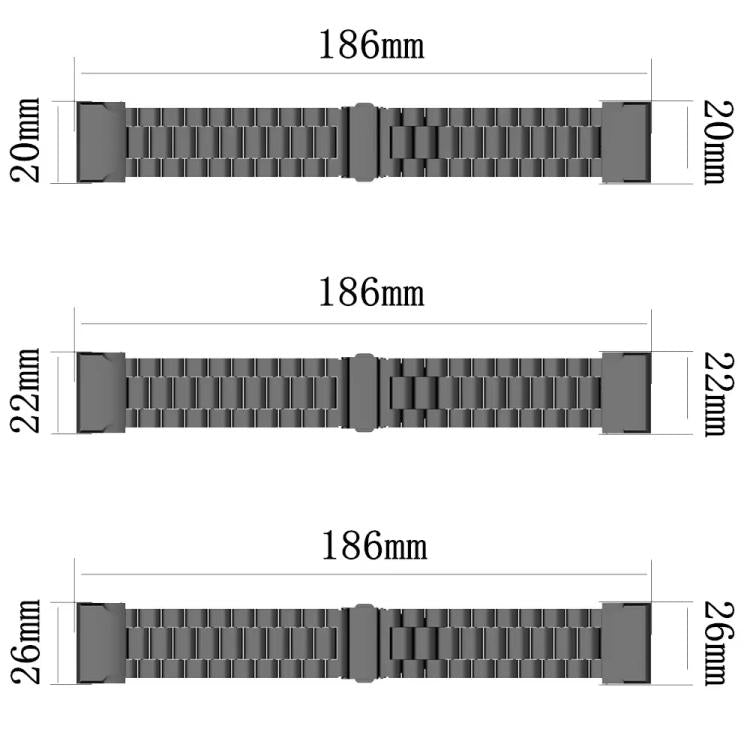 Integrated Three Beads Flat Buckle Titanium Alloy Quick Release Watch Band, For Garmin 22mm, For Garmin 26mm, For Garmin 20mm