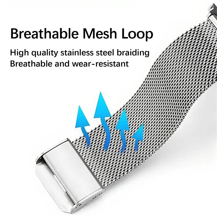 Fine Mesh Buckle Metal Stainless Steel Watch Band, For vivo Watch GT 2 / iQOO Watch GT 2, For vivo Watch GT / iQOO Watch GT