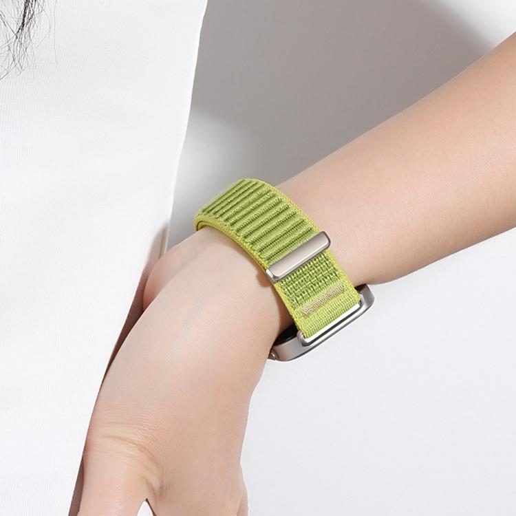 Woven Nylon Hook And Loop Fastener Metal Interface Watch Band, For Honor Watch X5