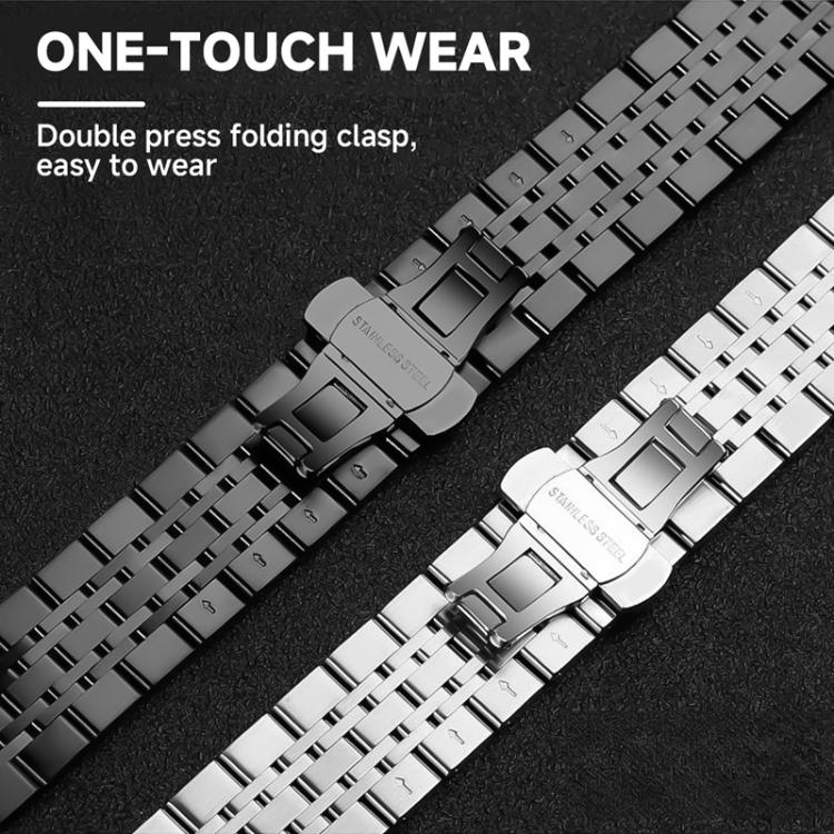 Seven Beads Butterfly Clasp Stainless Steel Watch Band, For Honor Watch X5