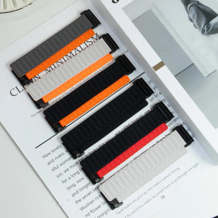 Three Beads Magnetic Silicone Watch Band, For Garmin 26mm, For Garmin 22mm, For Garmin 20mm