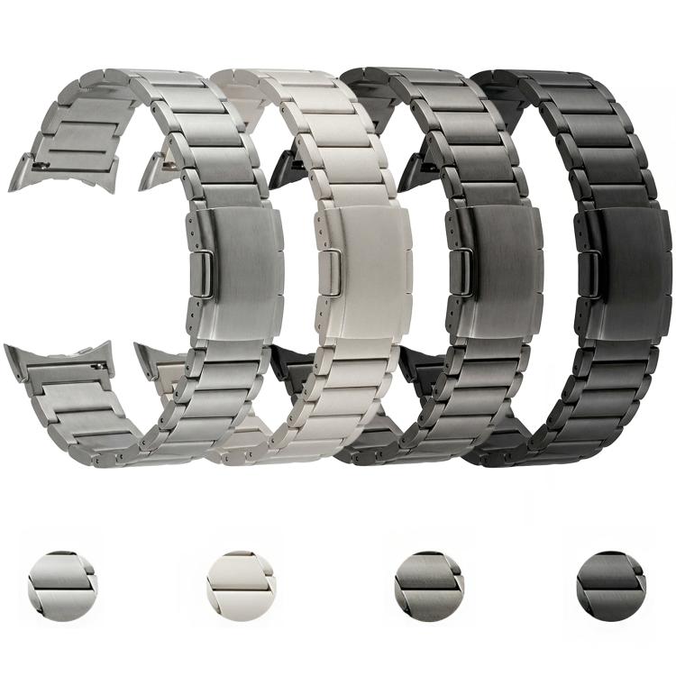 Three Beads Turtle Buckle Titanium Alloy Watch Band, For Google Pixel Watch 4 / 3 45mm