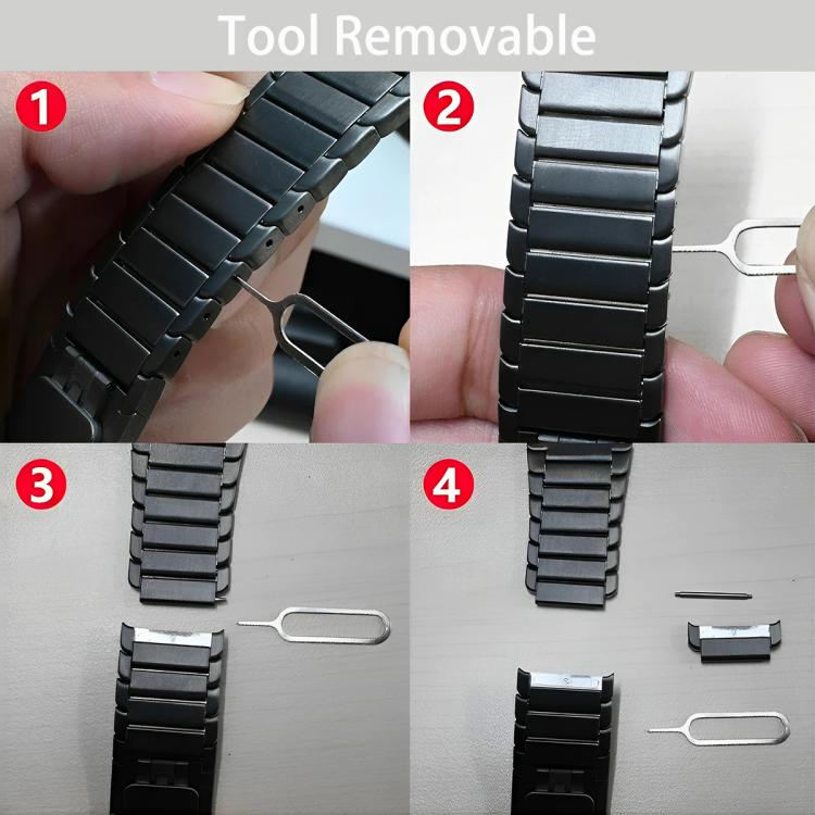 One Bead Folding Buckle Side Release Stainless Steel Watch Band, For Google Pixel Watch 4 / 3 45mm