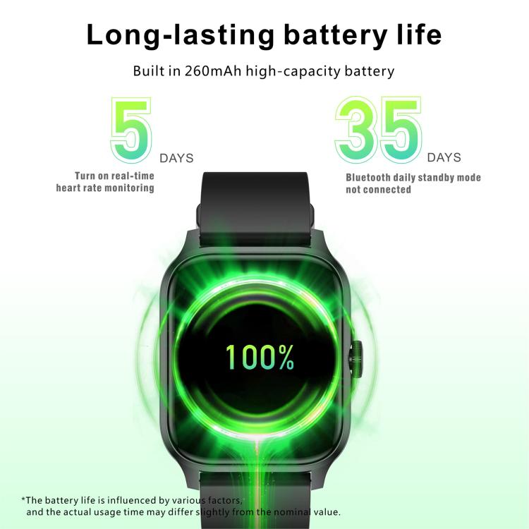 QX15 1.85-inch TFT Display Smart Sports Watch Built-in Heart Rate Monitor