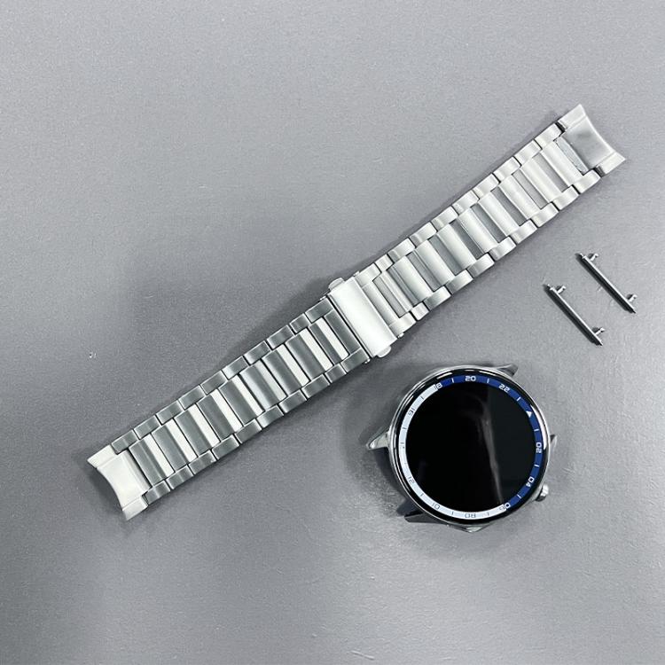 Three Beads Folding Flat Buckle Titanium Alloy Watch Band, For OPPO Watch X2 / Watch X
