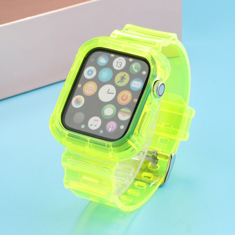 Transparent TPU Integrated Replacement Watch Strap, For Apple Watch Series 8&7 41mm / SE 2&6&SE&5&4 40mm / 3&2&1 38mm