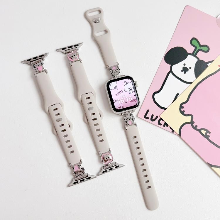 Metal Cartoon Hybrid Starlight Silicone Watch Band, For Apple Watch 46mm / 49mm / 45mm / 44mm, For Apple Watch 42mm / 41mm / 40mm / 38mm