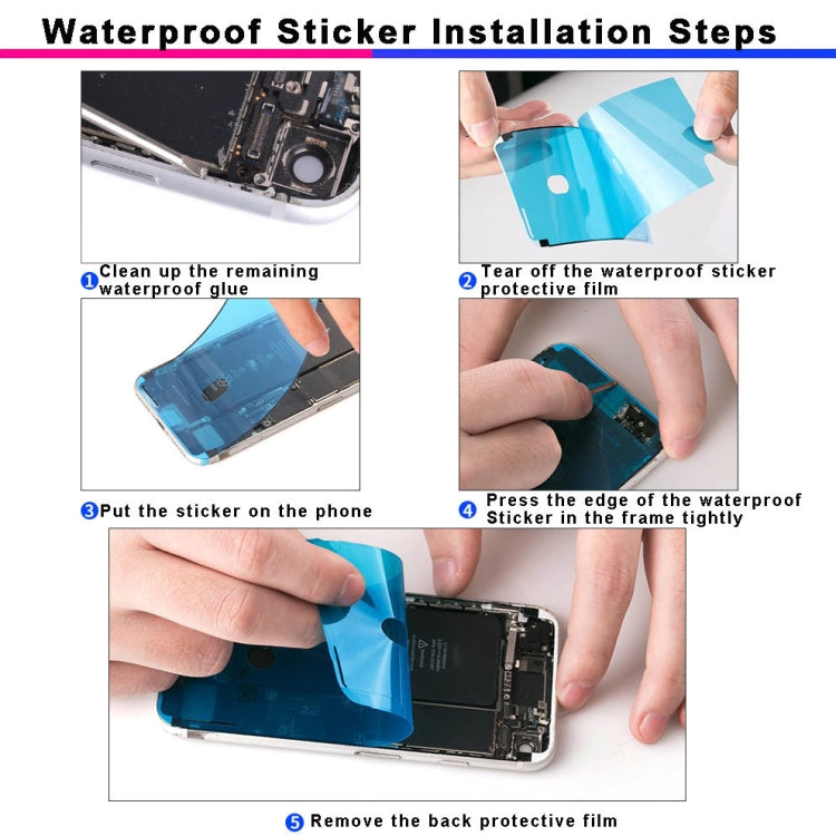 100 PCS LCD Frame Bezel Waterproof Adhesive Stickers for iPhone 7 Plus, 100 PCS for iPhone 7 Plus