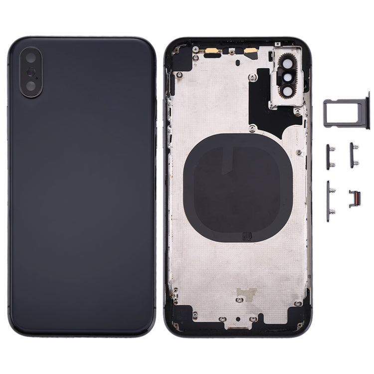 Back Housing Cover with SIM Card Tray & Side keys for iPhone X, For iPhone X(with SIM Card Tray), For iPhone X with Side keys, For iPhone X with Camera Lens