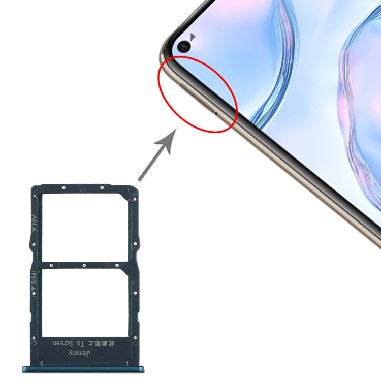 SIM Card Tray + NM Card Tray for Huawei Nova 6 SE, For Huawei Nova 6 SE