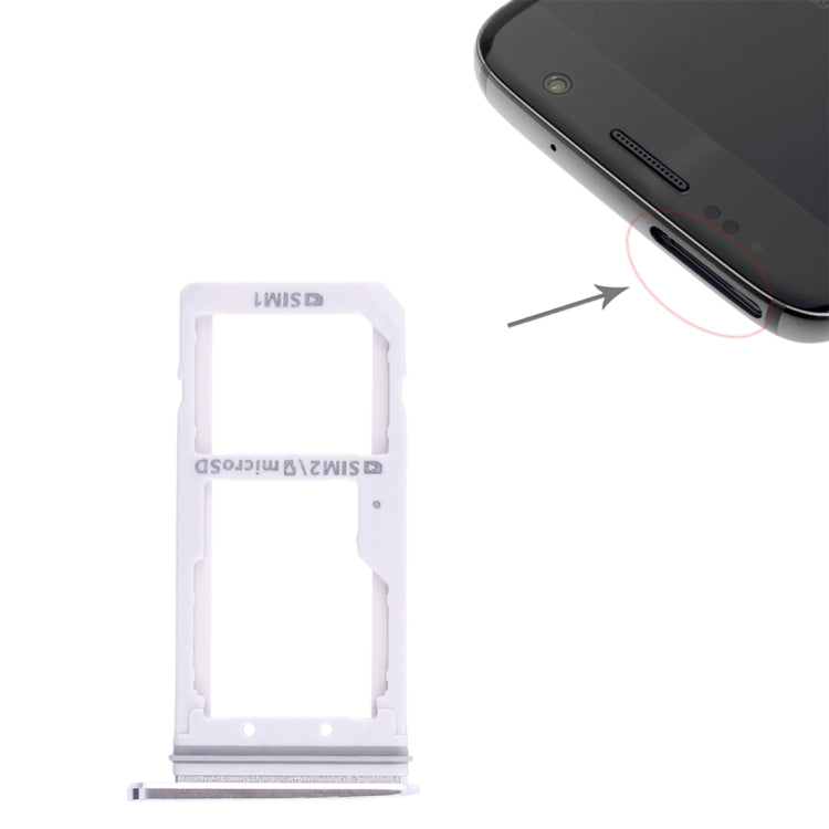 For Galaxy S7 2 SIM Card Tray / Micro SD Card Tray, For Galaxy S7, For Samsung Galaxy S7