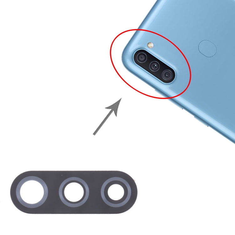 For Samsung Galaxy A11 SM-A115 10pcs Back Camera Lens, For Samsung Galaxy A11