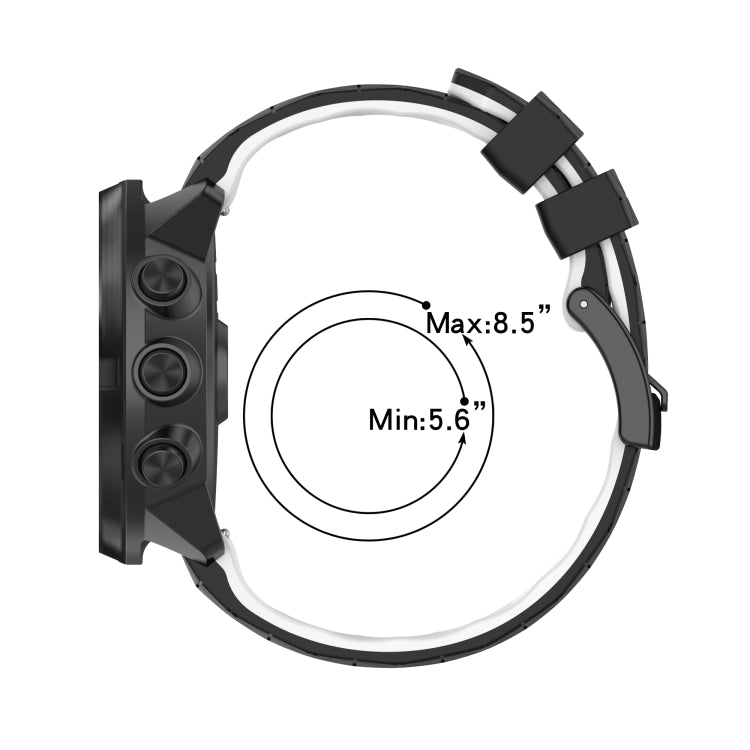 22mm Football Pattern Two-Color Silicone Strap, For Amazfit 2 Stratos, For Amazfit Z