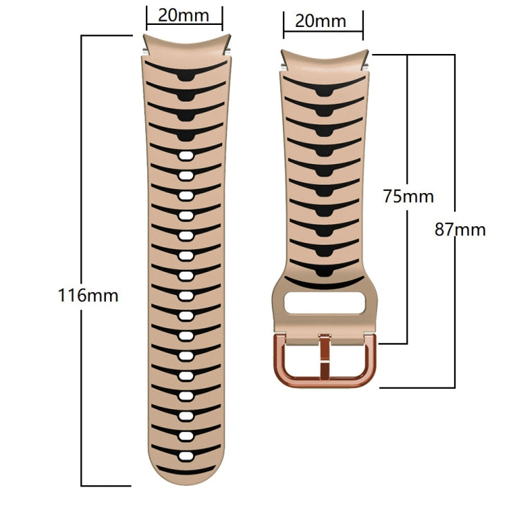 Curved Texture Silicone Watch Band, For Samsung Galaxy Watch 4 Classic 46mm