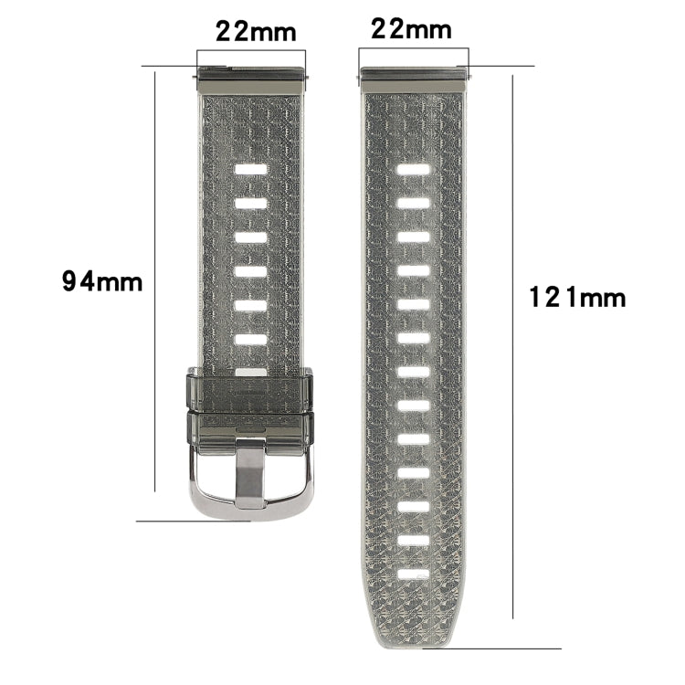 22mm Transparent Shiny Diamond TPU Watch Band, For Huawei Watch Buds, For Huawei Watch3 Pro New, For Huawei Watch GT3 Pro 46mm