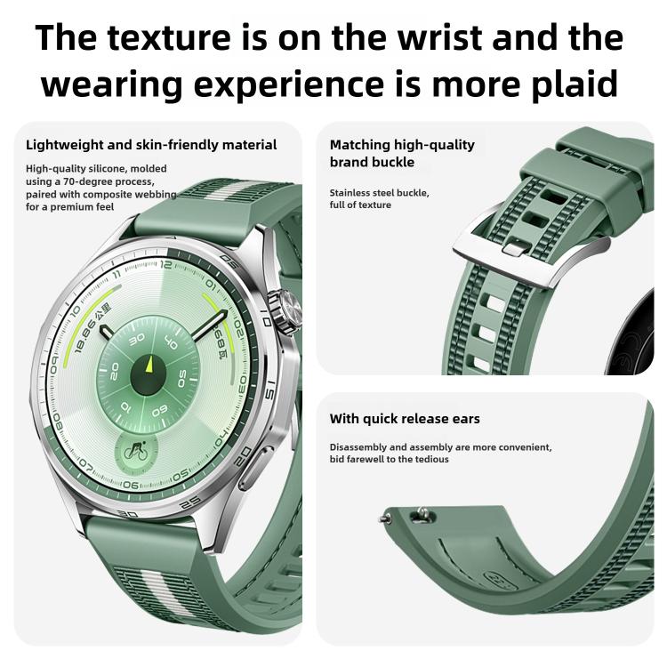 Braid Nylon Hybrid Silicone Watch Band, For Huawei Watch GT 6 46mm