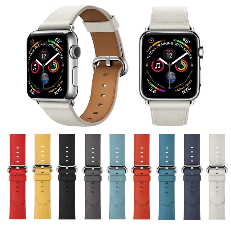 Classic Button Leather Wrist Strap Watch Band for Apple Watch Series 3 & 2 & 1 38mm