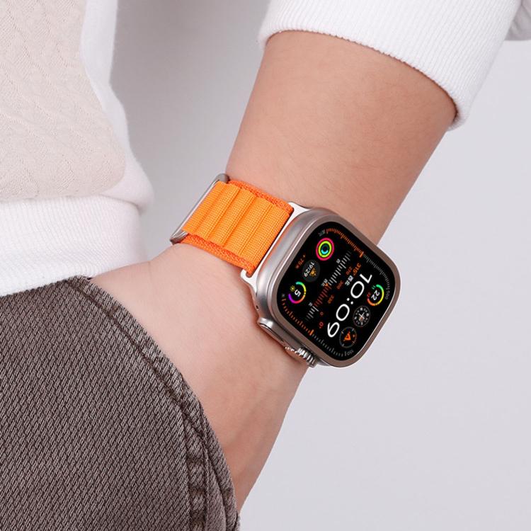 C Buckle Two-Section High Mountain Loop Nylon Watch Band, For Apple Watch 46mm / 49mm / 45mm / 44mm, For Apple Watch 42mm / 41mm / 40mm / 38mm
