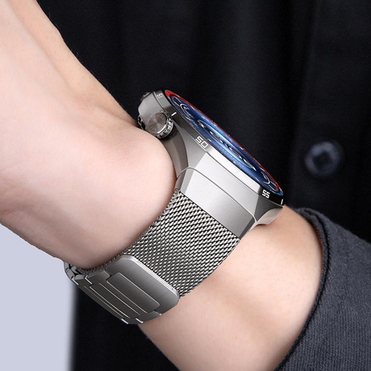 Press Button Seamless Interface I-shaped Magnetic Stainless Steel Watch Band, For Huawei Watch GT 6 Pro