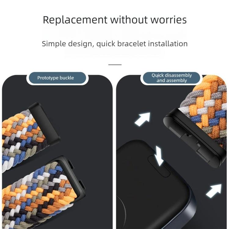 Slide Magnetic Clasp Nylon Woven Loop Watch Band, For Huawei Band 11 / Band 11 Pro
