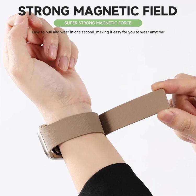 Lychee Texture Soft Magnetic Silicone Watch Band, For Huawei Band 11 / Band 11 Pro