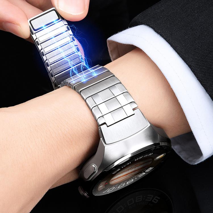 Seamless Press Button AP Style Magnetic Stainless Steel Watch Band, For Huawei Watch 4 Pro