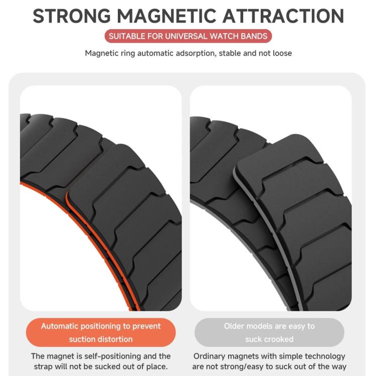 Armor Texture Magnetic Silicone Watch Band, For Huawei Band 11 / Band 11 Pro
