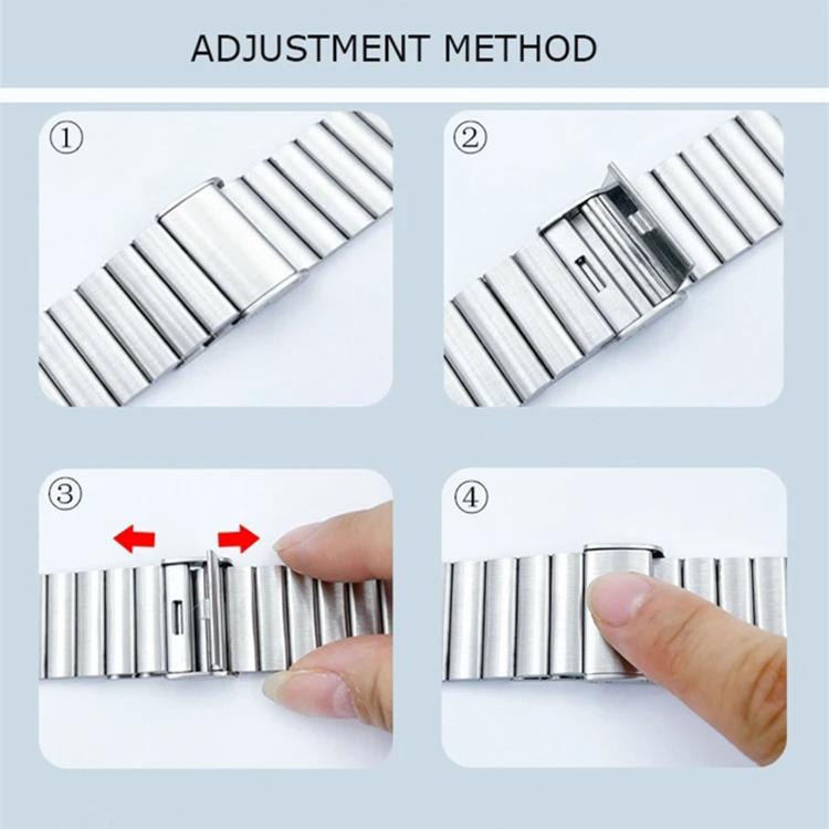 Bamboo Snap Buckle Stainless Steel Metal Watch Band, For Huawei Band 11 / Band 11 Pro