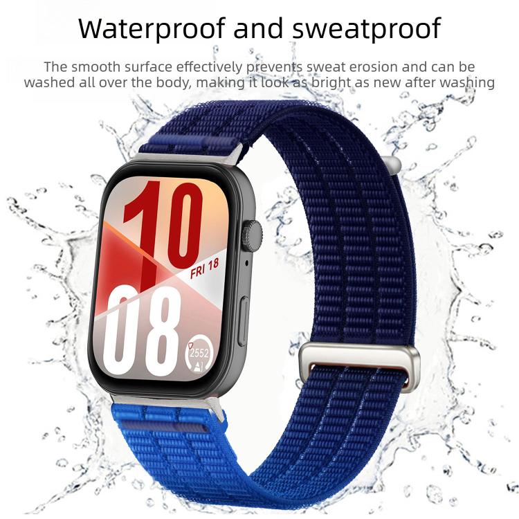 Double-Link Cloud-Feel Breathable Nylon Loop Metal Head Watch Band, For Huawei Watch Fit 5 / Fit 5 Pro / Fit 4