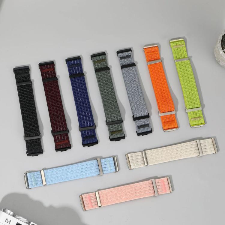 Two Section Nylon Woven Breathable Hook And Loop Fastener Watch Band, For Huawei Watch Fit 5 / Fit 5 Pro / Fit 4