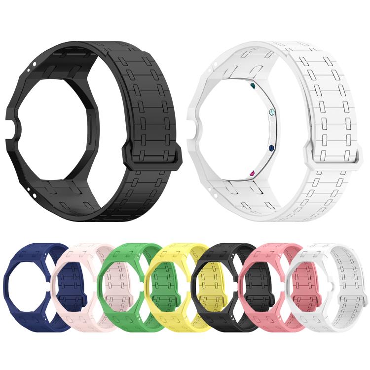 Integrated Three O Clock Side Magnetic Silicone Watch Band, For Swatch Royal Pop