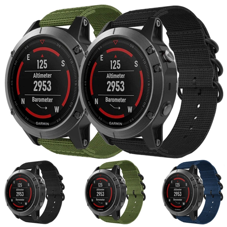 For Jiamin Fenix5, 22MM Three-ring Nylon Watchband